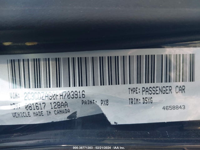 Dodge Challenger Sxt Or R/t 2015 2C3CDZAG0FH703916 Image 9