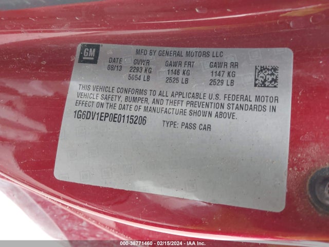 1G6DV1EP0E0115206 Cadillac CTS-V