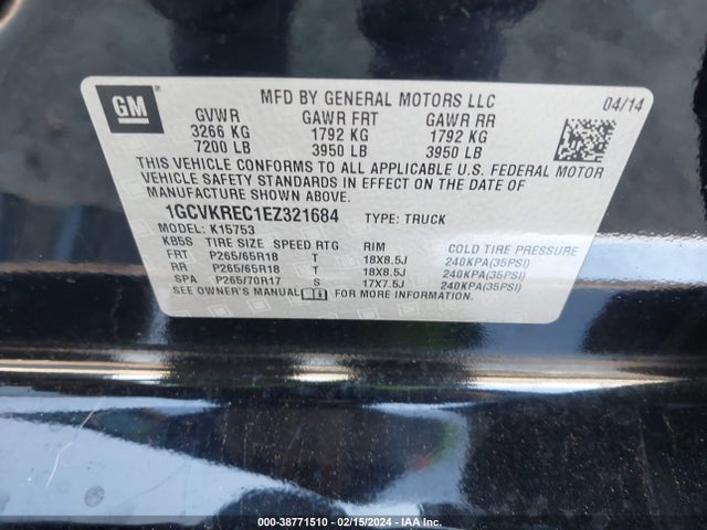 Chevrolet Silverado 1500 1lt 2014 1GCVKREC1EZ321684 Image 9