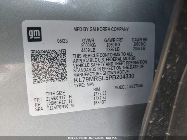 Chevrolet Trailblazer Awd Lt 2023 KL79MRSL5PB204330 Image 9