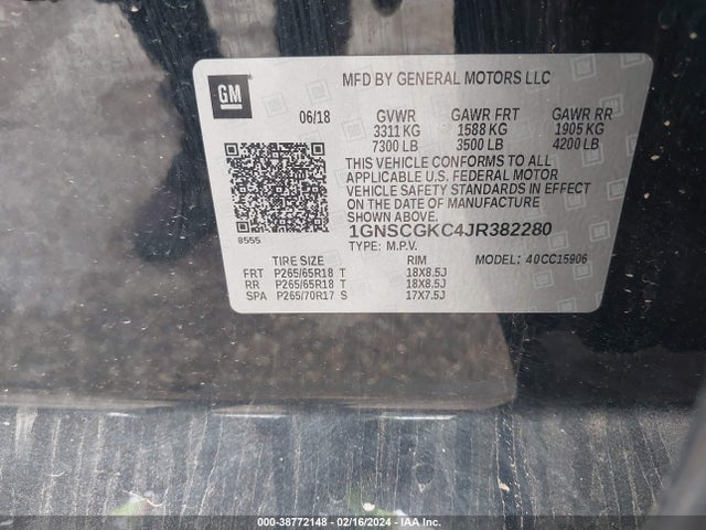 Chevrolet Suburban Ls 2018 1GNSCGKC4JR382280 Image 9