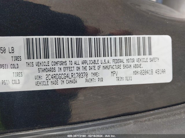 Dodge Grand Caravan Sxt 2020 2C4RDGCG4LR170370 Image 9