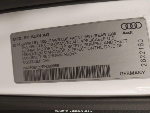 2023 AUDI A6 WAUE3BF22PN090859 Photo 8