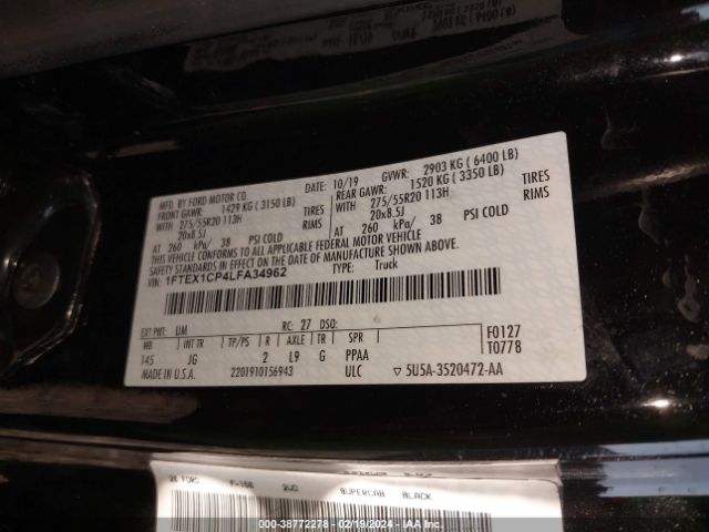 1FTEX1CP4LFA34962 Ford F-150 Xl