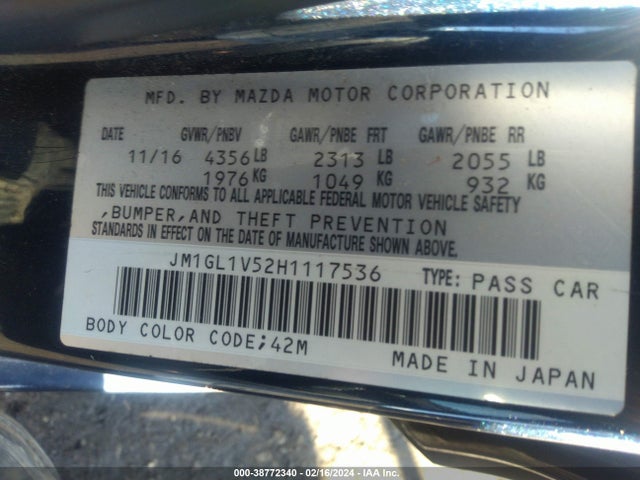 Mazda Mazda6 Touring 2017 JM1GL1V52H1117536 Image 9