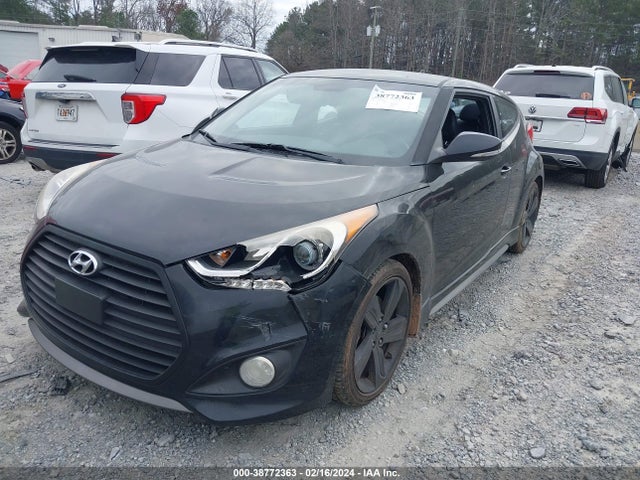 Hyundai Veloster Turbo W/black 2014 KMHTC6AE6EU199844 Image 2