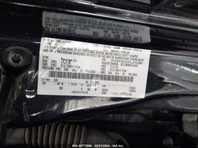 1FADP3K23EL210388 Ford FOCUS SE