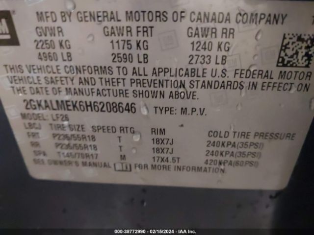 2GKALMEK6H6208646 GMC Terrain Sle-1