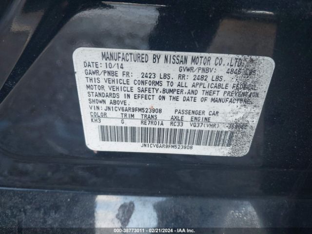 JN1CV6AR9FM523908 Infiniti Q40