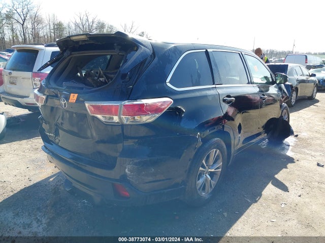 Toyota Highlander Xle V6 2014 5TDJKRFHXES050151 Image 4