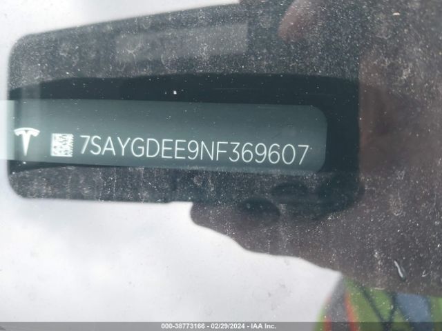 7SAYGDEE9NF369607 Tesla Model Y Long Range Dual Motor All-wheel Drive