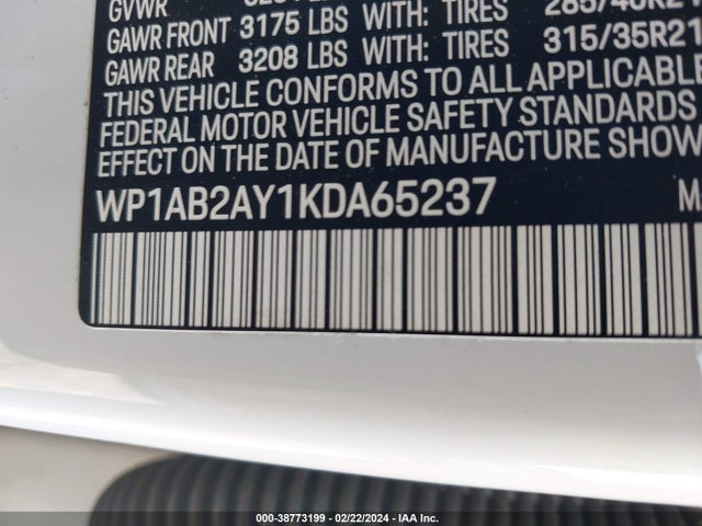 2019 PORSCHE CAYENNE WP1AB2AY1KDA65237 Photo 8