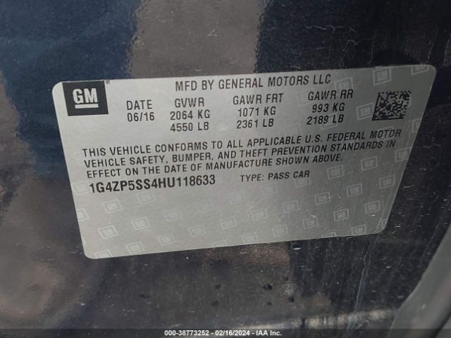 1G4ZP5SS4HU118633 Buick Lacrosse Essence
