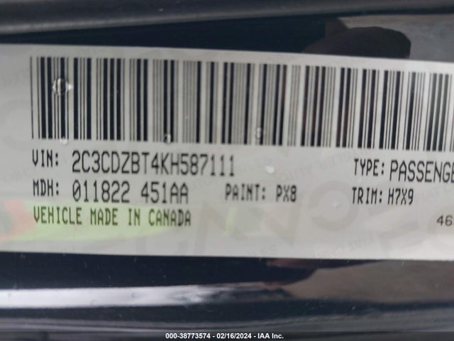 Dodge Challenger R/t 2019 2C3CDZBT4KH587111 Image 9