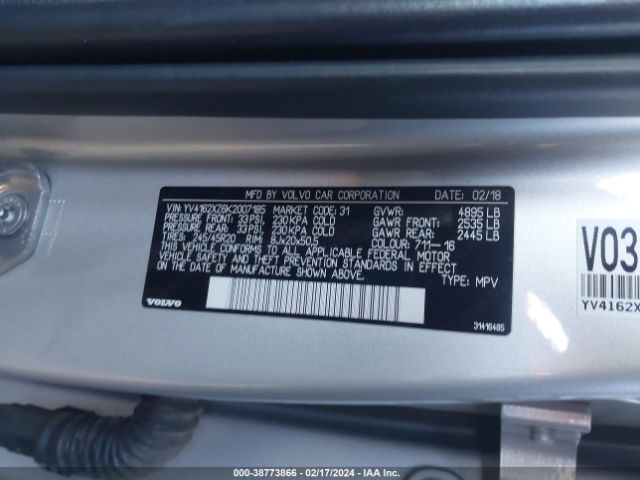 YV4162XZ6K2007185 Volvo Xc40 T5 Momentum/t5 R-design