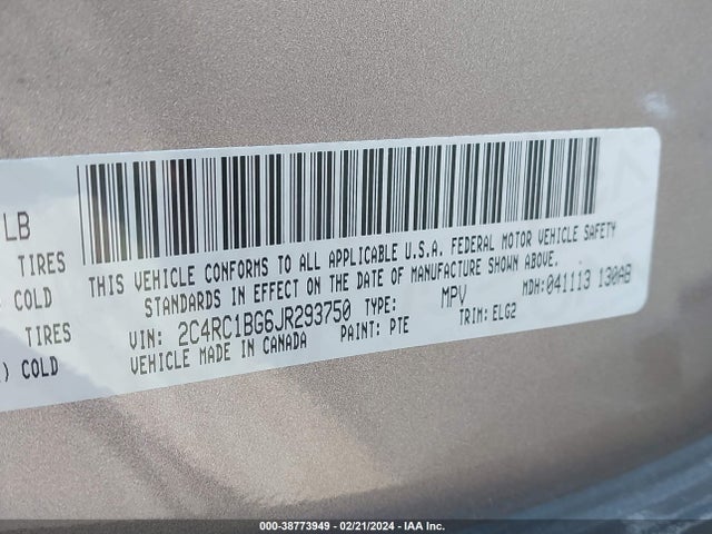 Chrysler Pacifica Touring L 2018 2C4RC1BG6JR293750 Image 9