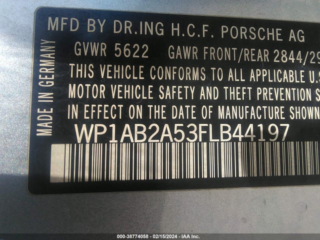 2015 PORSCHE MACAN WP1AB2A53FLB44197 Photo 8