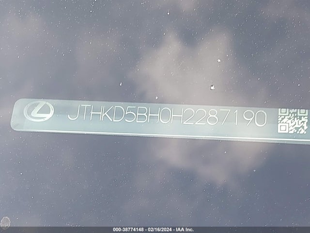 JTHKD5BH0H2287190 Lexus CT 200H