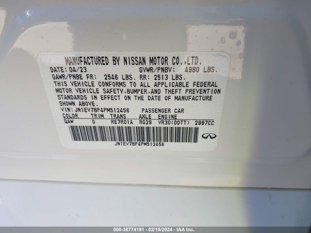 Infiniti Q50 LUXE 2023 JN1EV7BP4PM512456 Image 9