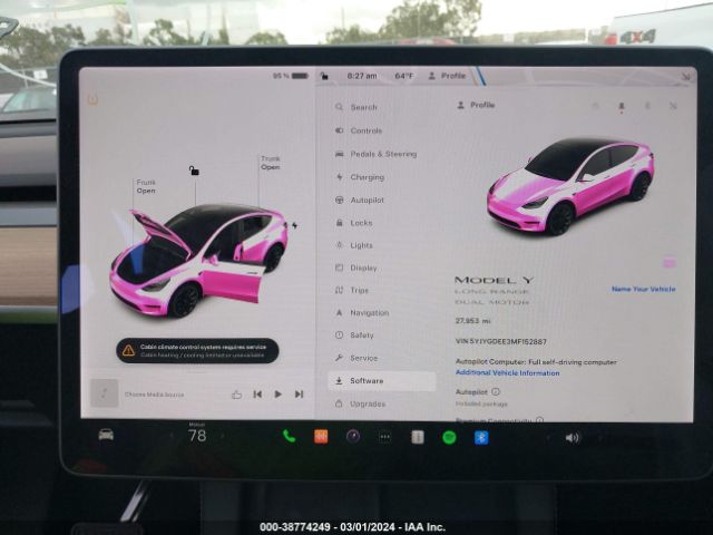 5YJYGDEE3MF152887 Tesla Model Y Long Range Dual Motor All-wheel Drive