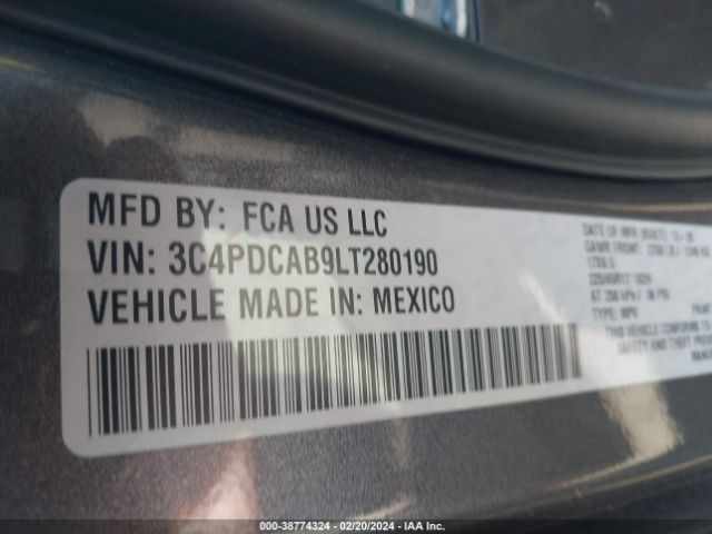 3C4PDCAB9LT280190 Dodge Journey Se Value