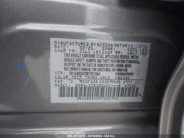 Nissan Sentra Sr Xtronic Cvt 2021 3N1AB8DV2MY251944 Image 9