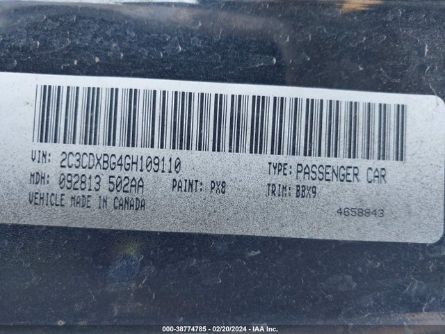 Dodge Charger Se 2016 2C3CDXBG4GH109110 Image 9