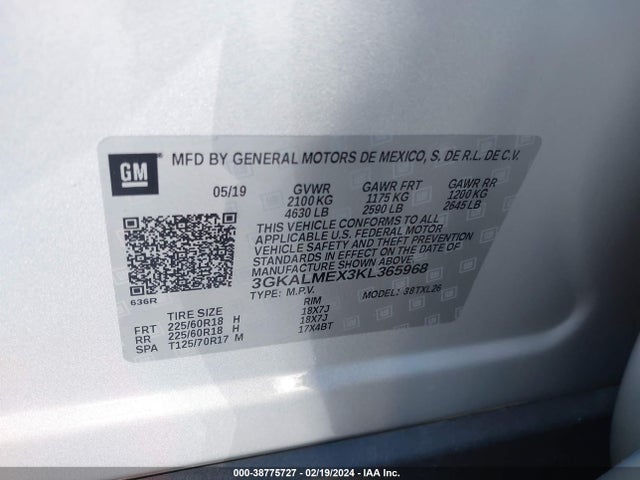 GMC Terrain Sle 2019 3GKALMEX3KL365968 Image 9