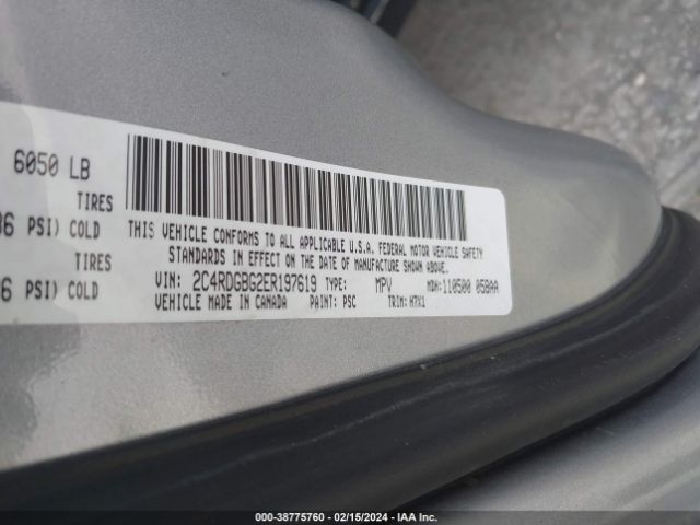2C4RDGBG2ER197619 Dodge Grand Caravan American Value Pkg