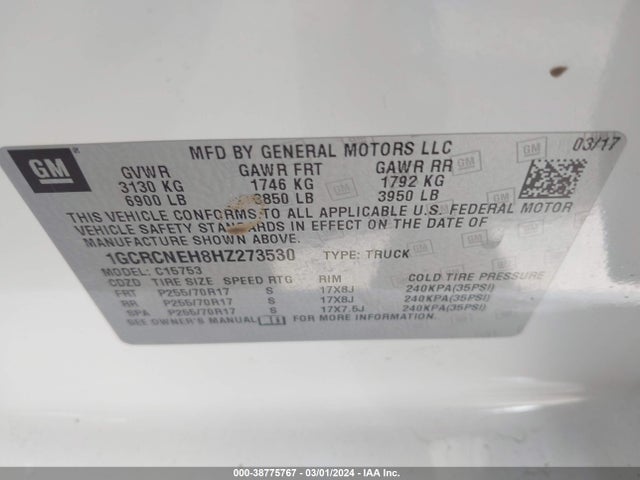 Chevrolet Silverado 1500 Wt 2017 1GCRCNEH8HZ273530 Image 9
