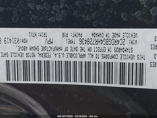 Dodge Grand Caravan Se 2017 2C4RDGBG4HR728436 Image 9
