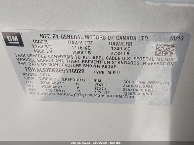 2GKALMEK3E6170028 GMC Terrain Sle-1