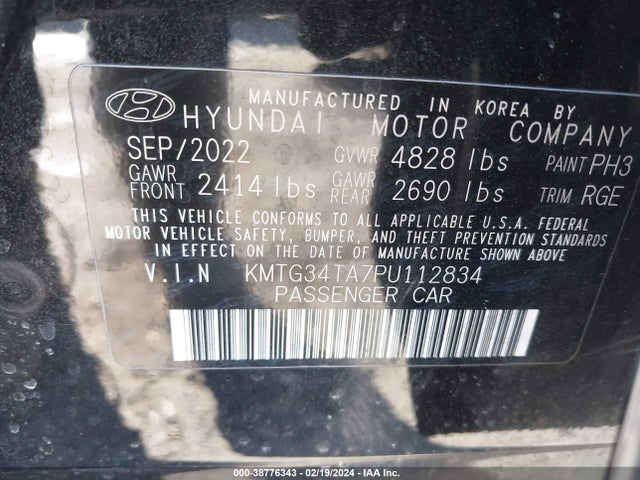 Genesis G70 2.0t Awd 2023 KMTG34TA7PU112834 Image 9