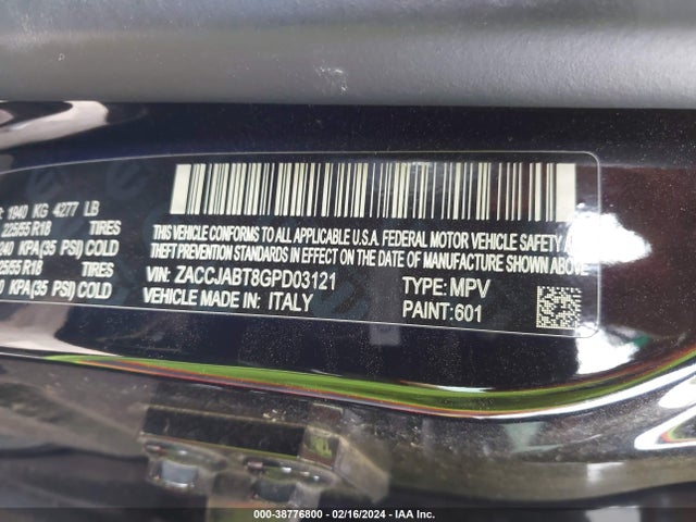 ZACCJABT8GPD03121 Jeep Renegade 75th Anniversary