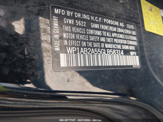 2016 PORSCHE MACAN WP1AB2A55GLB58314 Photo 8