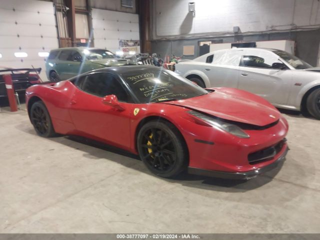 Продаж на аукціоні авто 2010 Ferrari 458 Italia, vin: ZFF67NFA3A0176031, номер лоту: 38777097