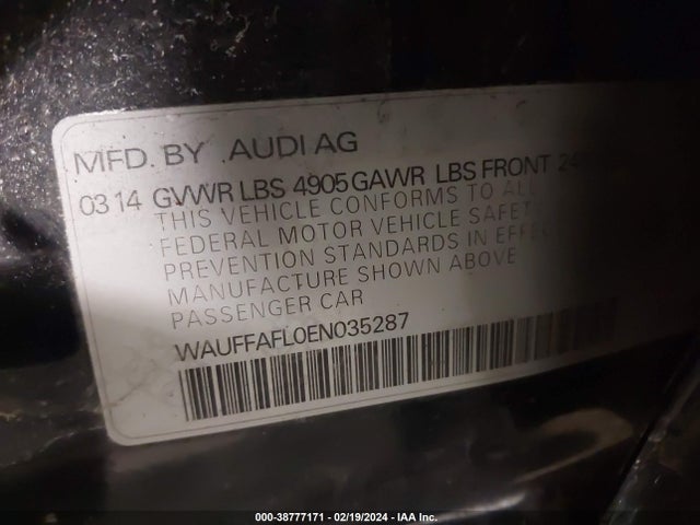 Audi A4 2.0t Premium 2014 WAUFFAFL0EN035287 Image 9