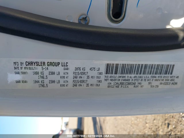Jeep Patriot Sport 2014 1C4NJRBB1ED805348 Image 9
