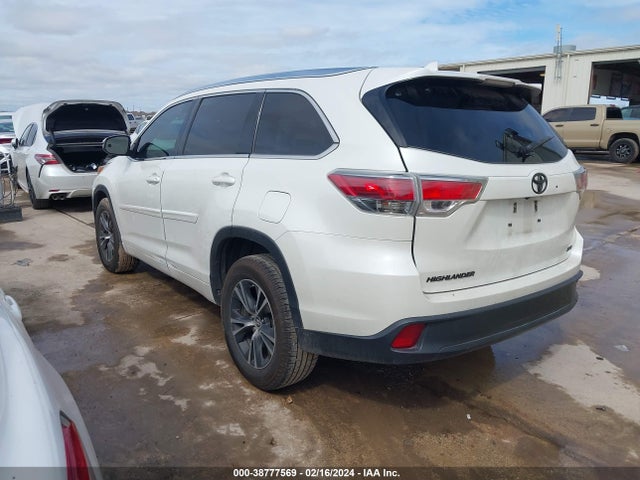 Toyota Highlander Xle V6 2016 5TDKKRFH4GS167473 Image 3