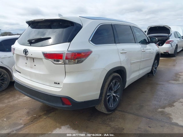 Toyota Highlander Xle V6 2016 5TDKKRFH4GS167473 Image 4