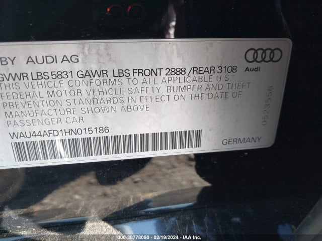 WAU44AFD1HN015186 Audi A8 L 3.0t