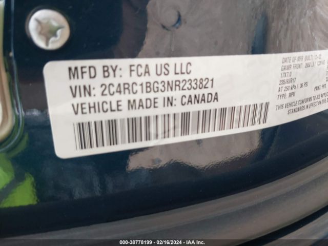 2022 CHRYSLER PACIFICA 2C4RC1BG3NR233821 Photo 8