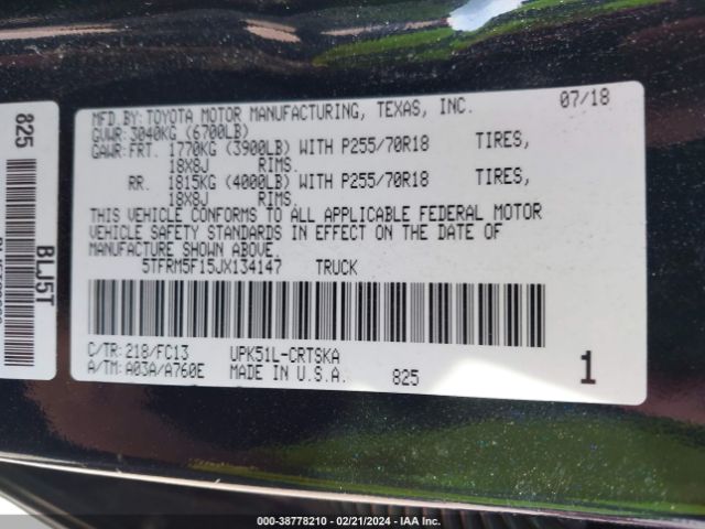 5TFRM5F15JX134147 Toyota Tundra Sr5 4.6l V8