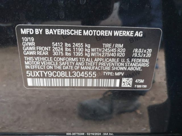 5UXTY9C08LL304555 BMW X3 M40i