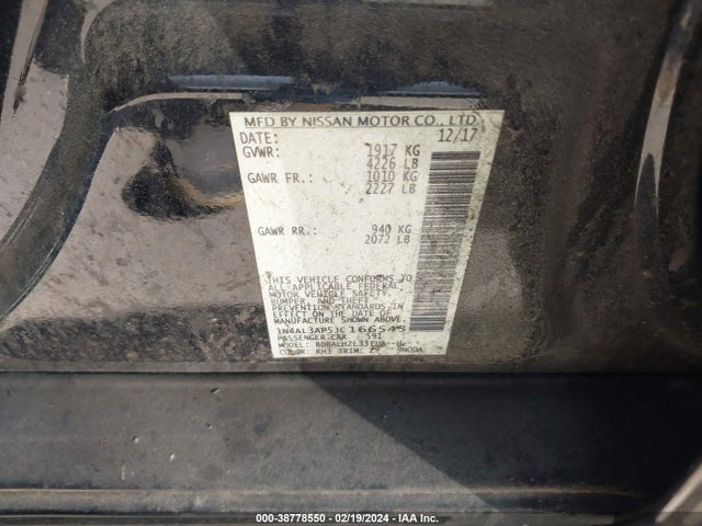 Nissan Altima 2.5 Sr 2018 1N4AL3AP5JC166545 Image 9