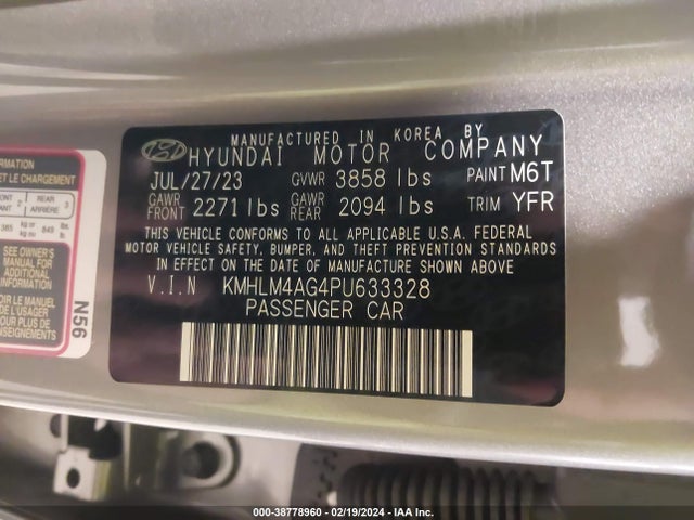 Hyundai ELANTRA SEL 2023 KMHLM4AG4PU633328 Image 9