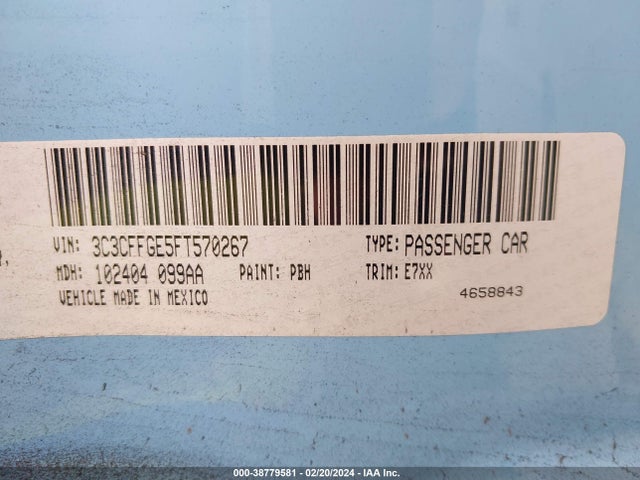 2015 FIAT 500E 3C3CFFGE5FT570267 Photo 8