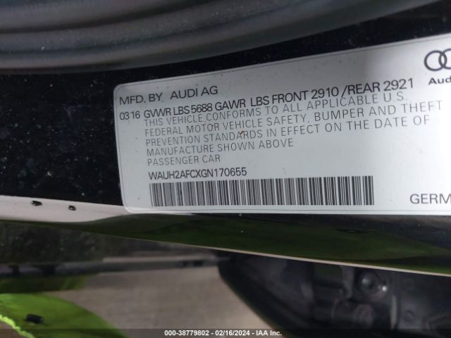 WAUH2AFCXGN170655 Audi S6 4.0t Premium Plus