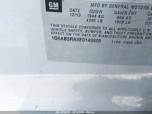 Cadillac ATS LUXURY 2014 1G6AB5RA8E0149905 Image 9