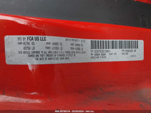 2016 FIAT 500E 3C3CFFGE3GT120814 Photo 8